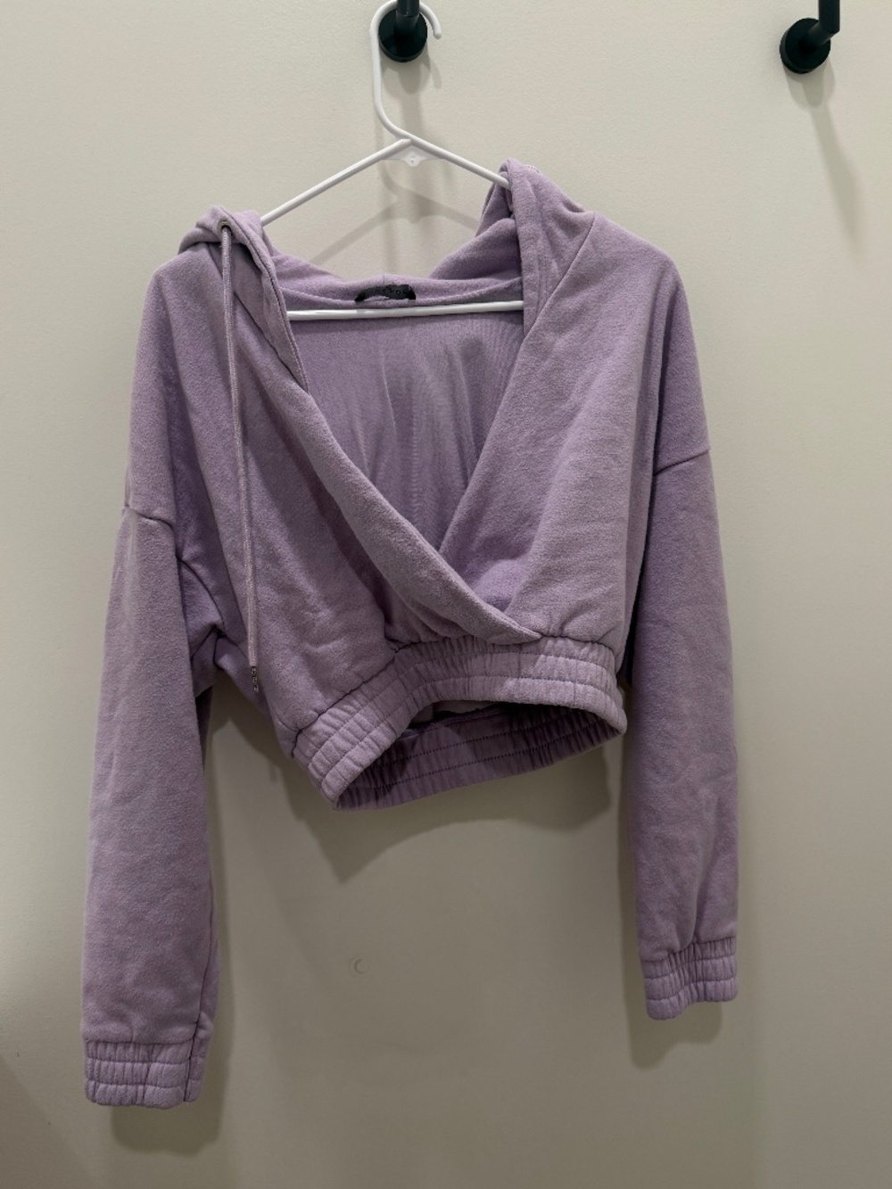 Lavender Cropped Hoodie